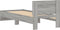 vidaXL - Bedframe - met - hoofdbord - en - LED - grijs - sonoma - eikenkleur - 90x190 - cm