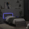 vidaXL - Bedframe - met - hoofdbord - en - LED - grijs - sonoma - eikenkleur - 75x190 - cm