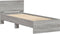 vidaXL - Bedframe - met - hoofdbord - en - LED - grijs - sonoma - eikenkleur - 75x190 - cm