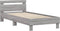 vidaXL - Bedframe - met - hoofdbord - en - LED - grijs - sonoma - eikenkleur - 90x200 - cm