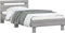 vidaXL - Bedframe - met - hoofdbord - en - LED - grijs - sonoma - eikenkleur - 90x200 - cm