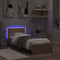 vidaXL - Bedframe - met - hoofdbord - en - LED - sonoma - eikenkleurig - 90x200 - cm
