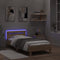 vidaXL - Bedframe - met - hoofdbord - en - LED - sonoma - eikenkleurig - 100x200 - cm