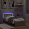 vidaXL - Bedframe - met - hoofdbord - en - LED - sonoma - eikenkleurig - 90x190 - cm