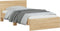 vidaXL - Bedframe - met - hoofdbord - en - LED - sonoma - eikenkleurig - 100x200 - cm