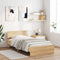 vidaXL - Bedframe - met - hoofdbord - en - LED - sonoma - eikenkleurig - 100x200 - cm