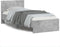 vidaXL - Bedframe - met - hoofdbord - en - LED-verlichting - betongrijs - 90x200 - cm