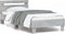 vidaXL - Bedframe - met - hoofdbord - en - LED-verlichting - betongrijs - 90x200 - cm
