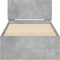 vidaXL - Bedframe - met - hoofdbord - en - LED-verlichting - betongrijs - 90x200 - cm