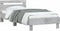 vidaXL - Bedframe - met - hoofdbord - en - LED-verlichting - betongrijs - 100x200 - cm