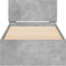 vidaXL - Bedframe - met - hoofdbord - en - LED-verlichting - betongrijs - 75x190 - cm