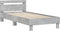 vidaXL - Bedframe - met - hoofdbord - en - LED-verlichting - betongrijs - 90x200 - cm