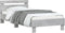 vidaXL - Bedframe - met - hoofdbord - en - LED-verlichting - betongrijs - 90x200 - cm