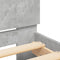 vidaXL - Bedframe - met - hoofdbord - en - LED-verlichting - betongrijs - 90x190 - cm