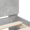 vidaXL - Bedframe - met - hoofdbord - en - LED-verlichting - betongrijs - 100x200 - cm
