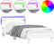 vidaXL - Bedframe - met - hoofdbord - en - LED-verlichting - wit - 100x200 - cm