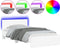 vidaXL - Bedframe - met - hoofdbord - en - LED-verlichting - wit - 100x200 - cm