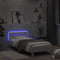 vidaXL - Bedframe - met - hoofdbord - en - LED-verlichting - wit - 100x200 - cm