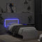 vidaXL - Bedframe - met - hoofdbord - en - LED-verlichting - wit - 90x200 - cm