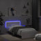 vidaXL - Bedframe - met - hoofdbord - en - LED-verlichting - wit - 100x200 - cm