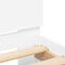 vidaXL - Bedframe - met - hoofdbord - en - LED-verlichting - wit - 100x200 - cm