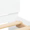 vidaXL - Bedframe - met - hoofdbord - en - LED-verlichting - wit - 90x200 - cm