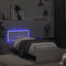 vidaXL - Bedframe - met - hoofdbord - en - LED-verlichting - wit - 75x190 - cm