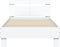 vidaXL - Bedframe - met - hoofdbord - en - LED-verlichting - wit - 100x200 - cm