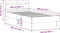 vidaXL - Bedframe - met - hoofdbord - en - LED-verlichting - zwart - 100x200 - cm