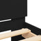 vidaXL - Bedframe - met - hoofdbord - en - LED-verlichting - zwart - 90x200 - cm