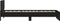 vidaXL - Bedframe - met - hoofdbord - en - LED-verlichting - zwart - 100x200 - cm