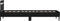 vidaXL - Bedframe - met - hoofdbord - en - LED-verlichting - zwart - 100x200 - cm