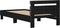 vidaXL - Bedframe - met - hoofdbord - en - LED-verlichting - zwart - 100x200 - cm