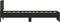 vidaXL - Bedframe - met - hoofdbord - en - LED-verlichting - zwart - 90x190 - cm