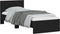 vidaXL - Bedframe - met - hoofdbord - en - LED-verlichting - zwart - 90x190 - cm