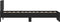 vidaXL - Bedframe - met - hoofdbord - en - LED-verlichting - zwart - 90x200 - cm