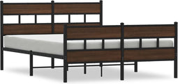 vidaXL - Bedframe - met - hoofdbord - en - voetbord - zonder - matras - 140x200 - cm