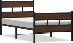 vidaXL - Bedframe - met - hoofdbord - en - voetbord - zonder - matras - 80x200 - cm