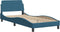 vidaXL - Bedframe - met - hoofdbord - fluweel - blauw - 90x200 - cm