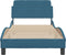 vidaXL - Bedframe - met - hoofdbord - fluweel - blauw - 90x200 - cm