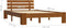 vidaXL - Bedframe - met - hoofdbord - grenenhout - honingbruin - 140x200 - cm