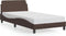 vidaXL - Bedframe - met - hoofdbord - kunstleer - bruin - 100x200 - cm