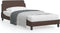 vidaXL - Bedframe - met - hoofdbord - kunstleer - bruin - 100x200 - cm