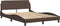 vidaXL - Bedframe - met - hoofdbord - kunstleer - bruin - 120x200 - cm