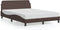 vidaXL - Bedframe - met - hoofdbord - kunstleer - bruin - 120x200 - cm