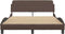 vidaXL - Bedframe - met - hoofdbord - kunstleer - bruin - 120x200 - cm