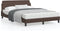 vidaXL - Bedframe - met - hoofdbord - kunstleer - bruin - 140x200 - cm