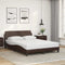 vidaXL - Bedframe - met - hoofdbord - kunstleer - bruin - 140x200 - cm