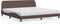 vidaXL - Bedframe - met - hoofdbord - kunstleer - bruin - 200x200 - cm