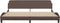 vidaXL - Bedframe - met - hoofdbord - kunstleer - bruin - 200x200 - cm